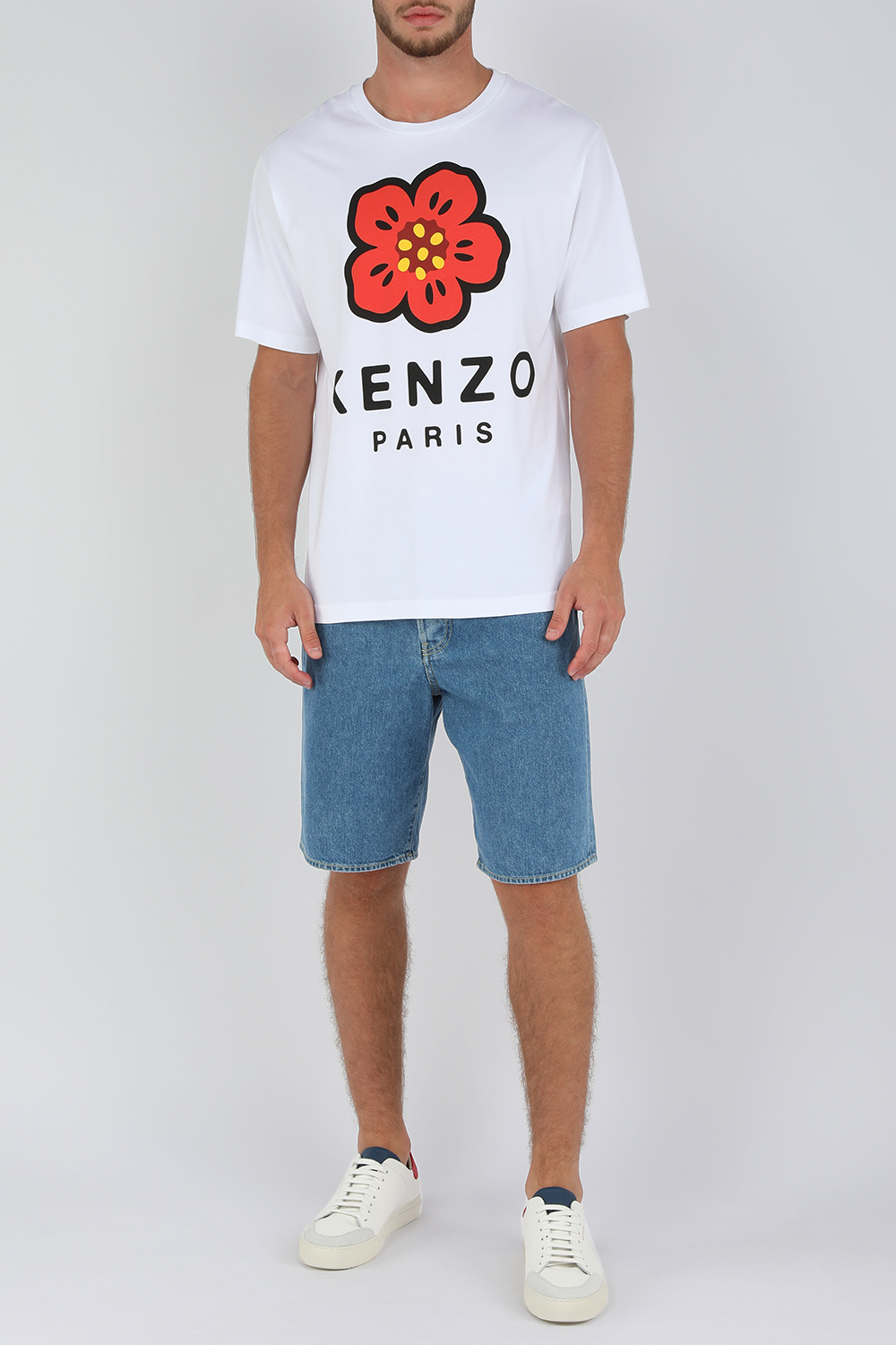 חולצת לוגו טי עם פרינט פרח